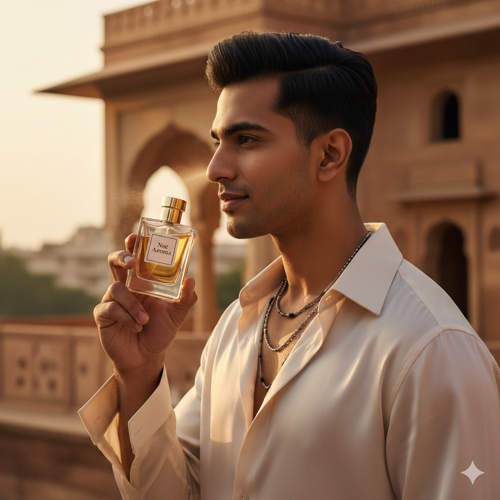 Boy Smelling Perfume